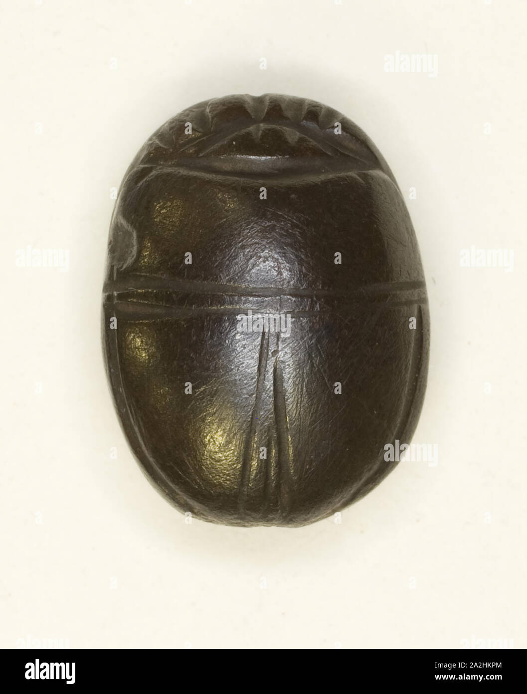 Scarabeo: Uninscribed, Regno di Mezzo-periodo tardo, dinastie 12-26 (circa 1985-525 BC), egiziano, Egitto, pietra, 0,6 × 1,4 × 1 cm (1/4 × 9/16 × 3/8 in Foto Stock