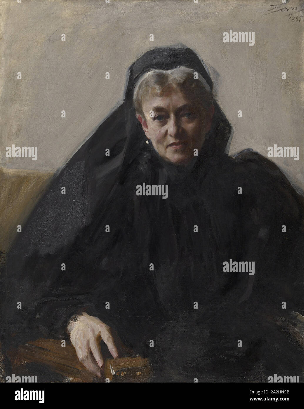 Maria Sheldon Scammon, 1895, Anders Leonard Zorn, Svedese, 1860-1920, Svezia, olio su tela, 32 x 25 3/4 in. (81,3 x 65,5 cm Foto Stock