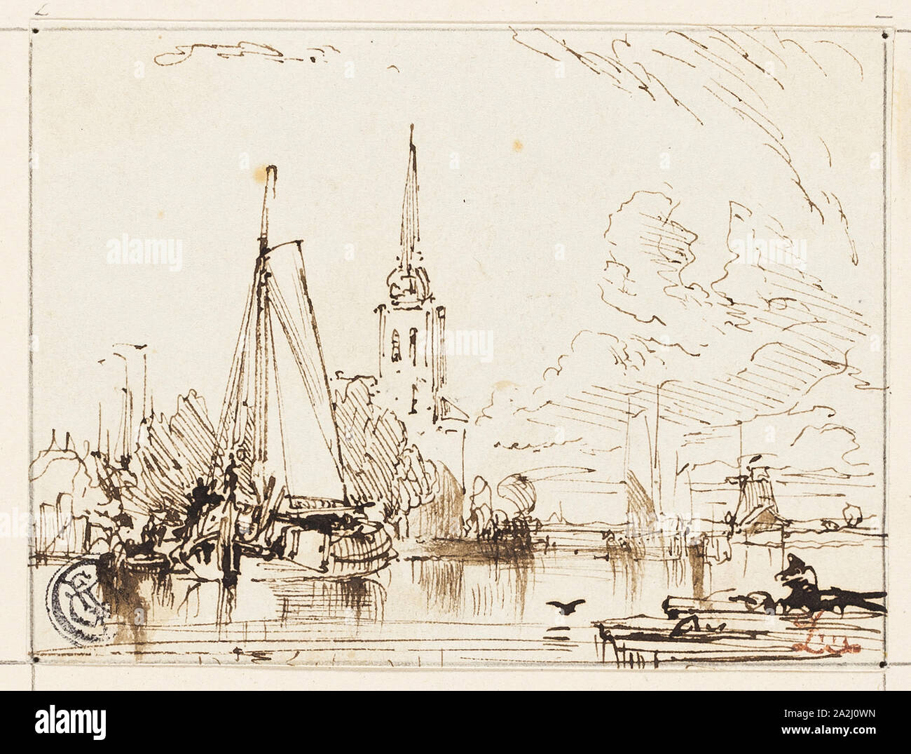 Sul Tamigi, n.d., William Leighton Leitch, scozzese, 1804-1883, Scozia, penna e inchiostro bruno su avorio carta intessuta, fissate sul bordo, 69 x 91 mm Foto Stock Sul Tamigi, n.d., William Leighton Leitch, scozzese, 1804-1883, Scozia, penna e inchiostro bruno su avorio carta intessuta, fissate sul bordo, 69 x 91 mm Foto Stock