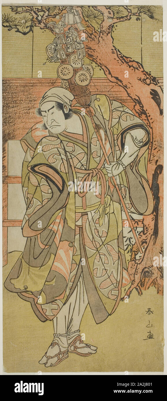 L'attore Nakamura Nakazo I come un venditore ambulante di giocattoli, c. 1782/90, Katsukawa Shunzan, Giapponese, attivo c. 1781-1801, Giappone, Color woodblock stampa, hosoban, 31,4 x 13,8 cm (12 3/8 x 5 7/16 in Foto Stock L'attore Nakamura Nakazo I come un venditore ambulante di giocattoli, c. 1782/90, Katsukawa Shunzan, Giapponese, attivo c. 1781-1801, Giappone, Color woodblock stampa, hosoban, 31,4 x 13,8 cm (12 3/8 x 5 7/16 in Foto Stock