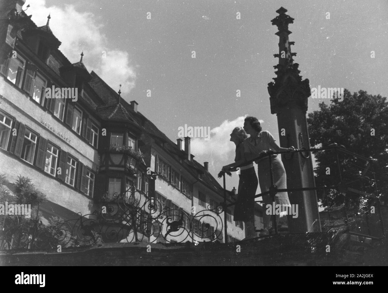 Ein Ausflug nach Schwäbisch-Hall, Deutsches Reich 1930er Jahre. Un viaggio a Schwäbisch-Hall, Germania 1930s. Foto Stock