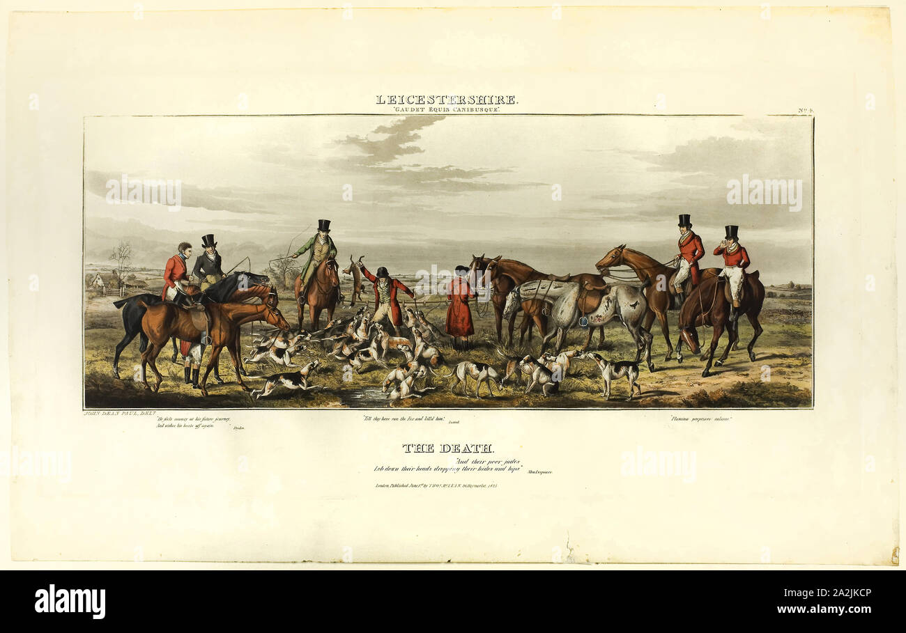 La morte, pubblicato il 1 giugno 1825, dopo John Dean Paul (Inglese, 1775-1852), pubblicata da Thomas McLean (Inglese, 1788-1875), Inghilterra, colorate a mano di attacco sulla carta Foto Stock