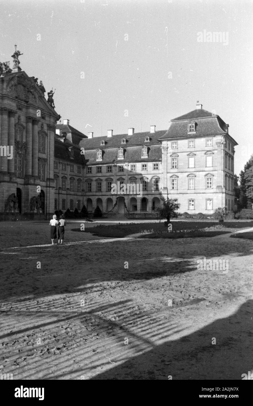 Eine Reise nach Zum Schloss Weißenstein in Pommersfeld, Deutsches Reich 1930er Jahre. Un viaggio a Weissenstein Palace di Pommersfeld, Germania 1930s. Foto Stock