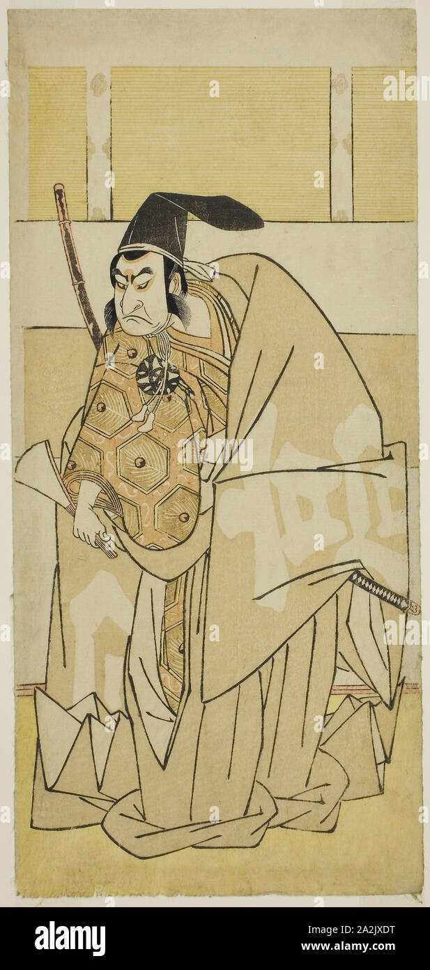 L'attore Nakamura Nakazo io come Ko no Moronao nel gioco Kanadehon Chushingura, eseguita presso il Teatro Morita nell'ottavo mese, 1779, c. 1779, Katsukawa Shunsho 勝川 春章, Giapponese, 1726-1792, Giappone, Color woodblock stampa, hosoban, 32,9 x 15,2 cm (12 15/16 x 6 in Foto Stock L'attore Nakamura Nakazo io come Ko no Moronao nel gioco Kanadehon Chushingura, eseguita presso il Teatro Morita nell'ottavo mese, 1779, c. 1779, Katsukawa Shunsho 勝川 春章, Giapponese, 1726-1792, Giappone, Color woodblock stampa, hosoban, 32,9 x 15,2 cm (12 15/16 x 6 in Foto Stock