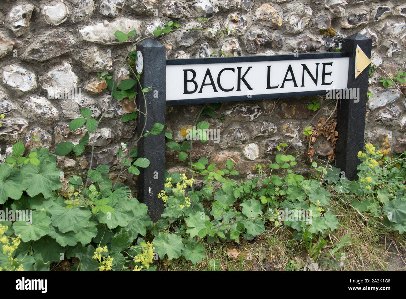 Sydling St Nicholas Dorset Back Lane Foto Stock