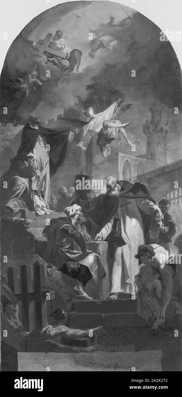 San Giovanni di Matha e San Felice de Valois riscatto schiavi cristiani, c. 1745, Franz Xavier Karl Palko, austriaca, 1724-1767, Austria, olio su tela, 37 1/16 × 18 1/2 in. (94,2 × 47 cm Foto Stock