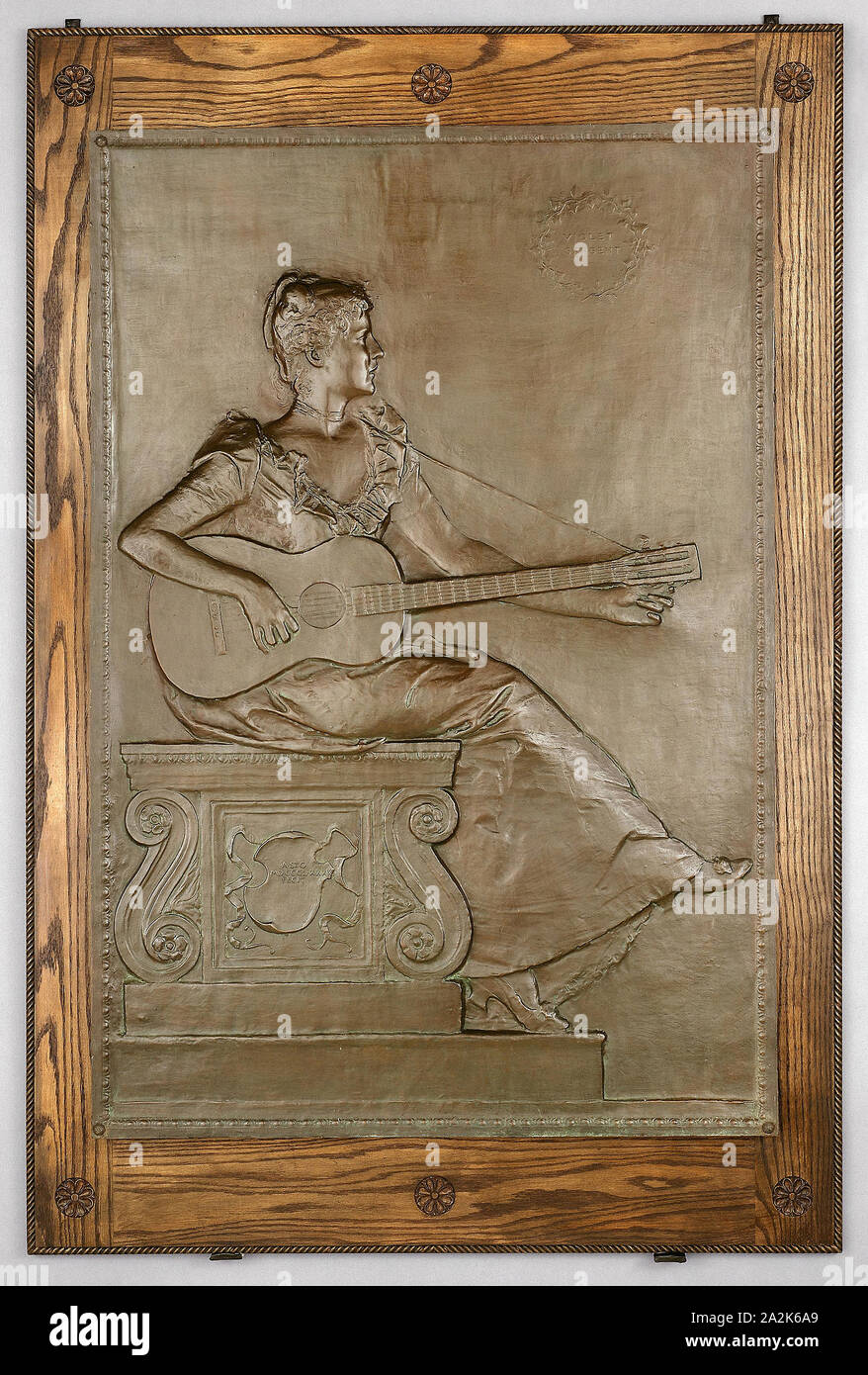 Violetta Sargent, modellato 1890, cast c. 1908, Augustus Saint-Gaudens, americano, nato in Irlanda, 1848-1907, New Hampshire, bronzo, 127 × 87 cm (50 × 34 1/4 in Foto Stock