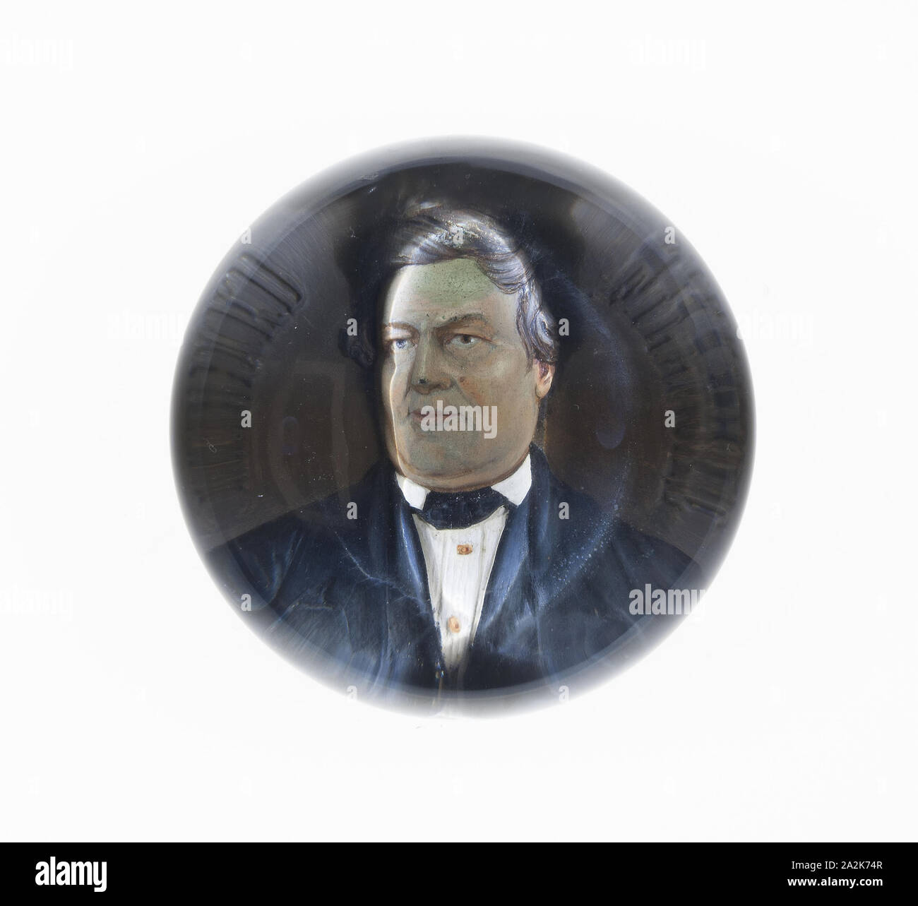 Fermacarte, c. 1850-53, americano, Stati Uniti, vetro, Diam. 8.3 cm (3 1/4 in Foto Stock