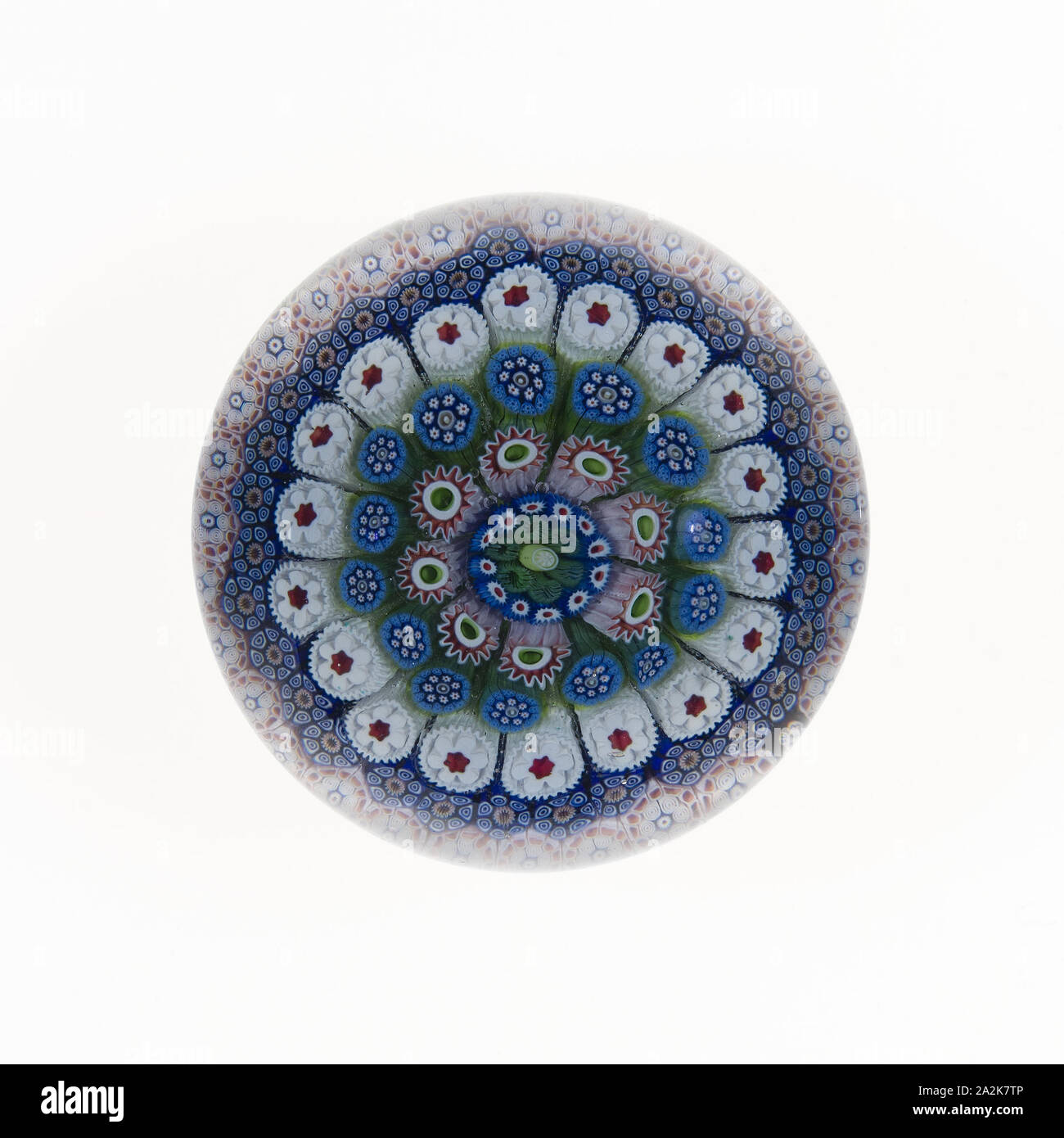 Fermacarte, 1848, Saint-Louis, Francia, fondata nel 1767, Saint-Louis, vetro, 2 13/16 in Foto Stock