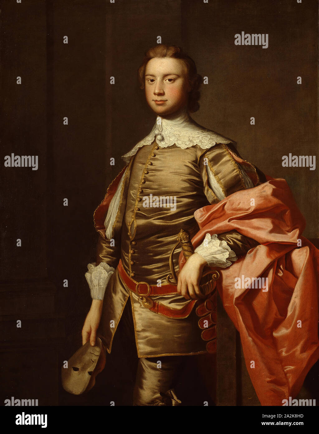 John Van der parete, c. 1745, Thomas Hudson, britannico, 1701-1779, Inghilterra, olio su tela, 127,3 × 101,9 cm (50 1/8 × 40 1/8 in Foto Stock