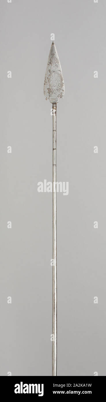 Giavellotto, 1600, spagnolo Spagna, acciaio e legno, L. 144.2 cm (56 3/4 in Foto Stock