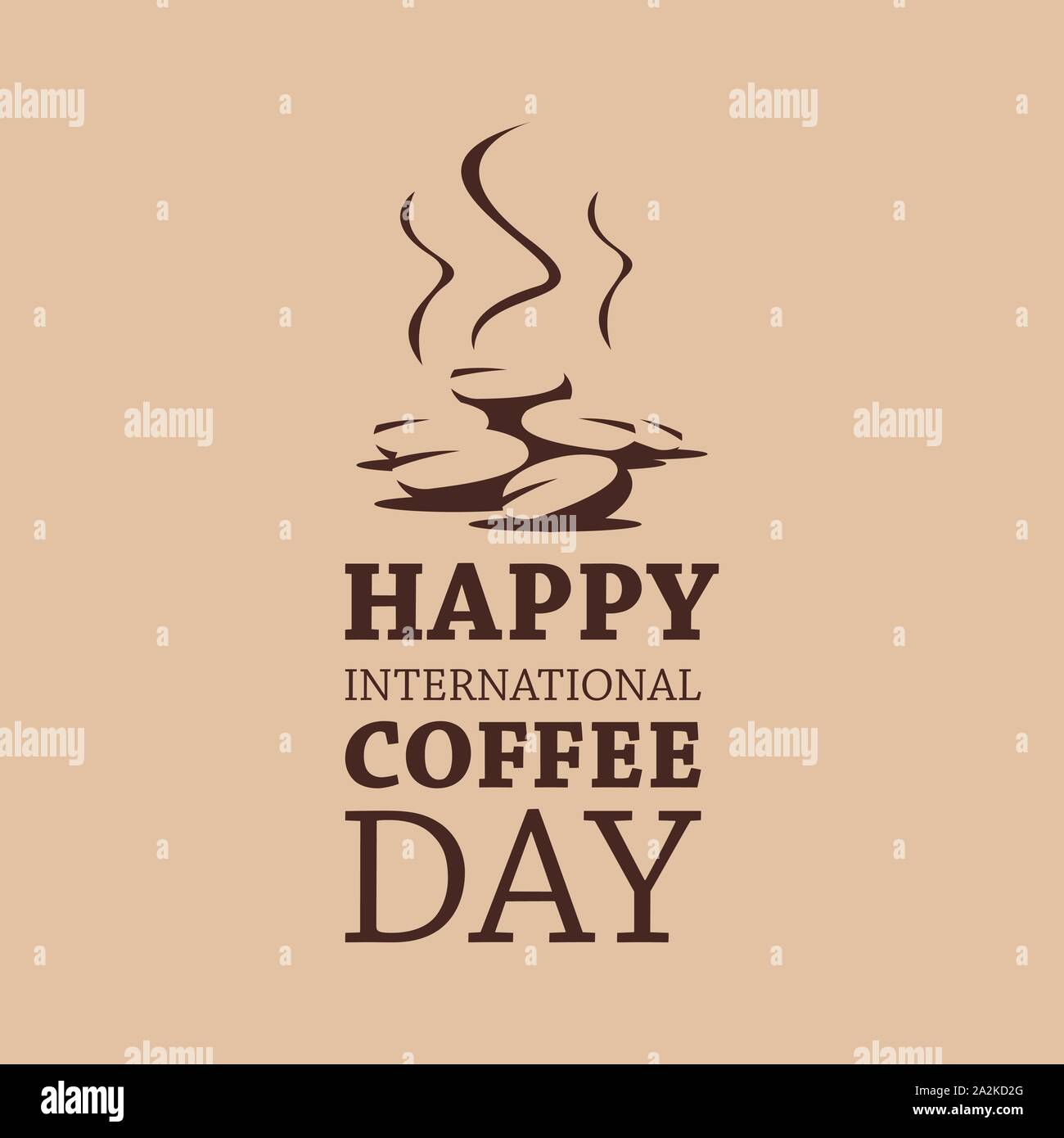 I chicchi di caffè concetto per international coffee day evento alimentare vettore illustrazione design Illustrazione Vettoriale