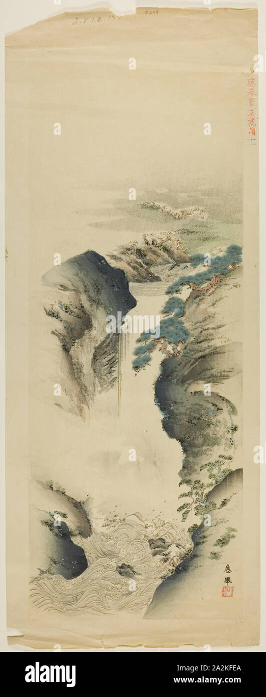 Pagina 11 dal libro Okyo Shubi Gafu, 1892, Maruyama Okyo, Giapponese, 1733-1795, Giappone, Color woodblock print Foto Stock
