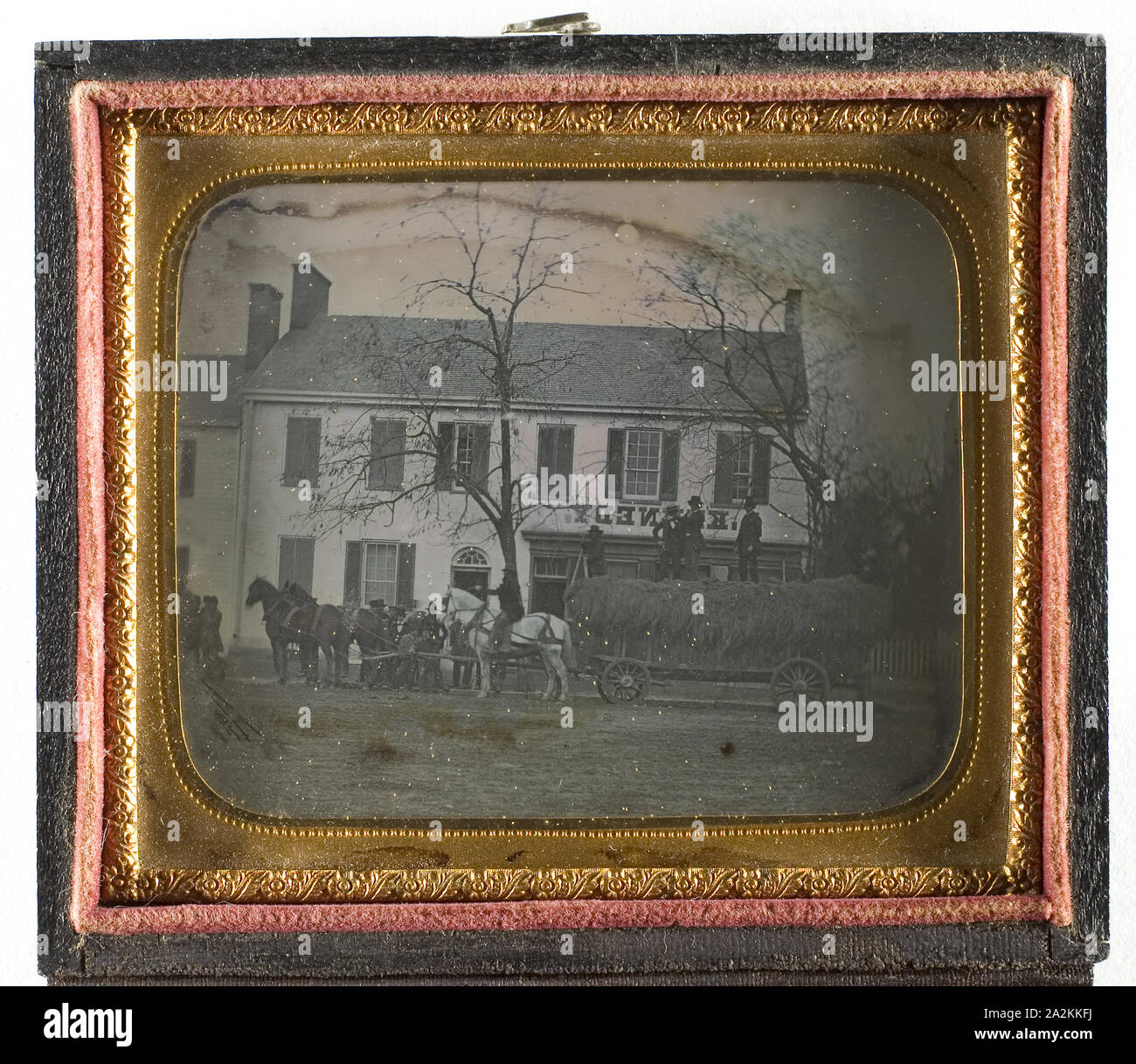 Untitled (Kennedy del negozio), 1839/99, secolo XIX, luogo sconosciuto, Daguerreotype, 7 x 8,2 cm (piastra), 8 x 9.2 x 1.5 cm (caso), Untitled, 1839/99, secolo XIX, luogo sconosciuto, Daguerreotype, 8,2 x 7 cm (piastra), 9.5 x 8.2 x 1 cm (caso Foto Stock