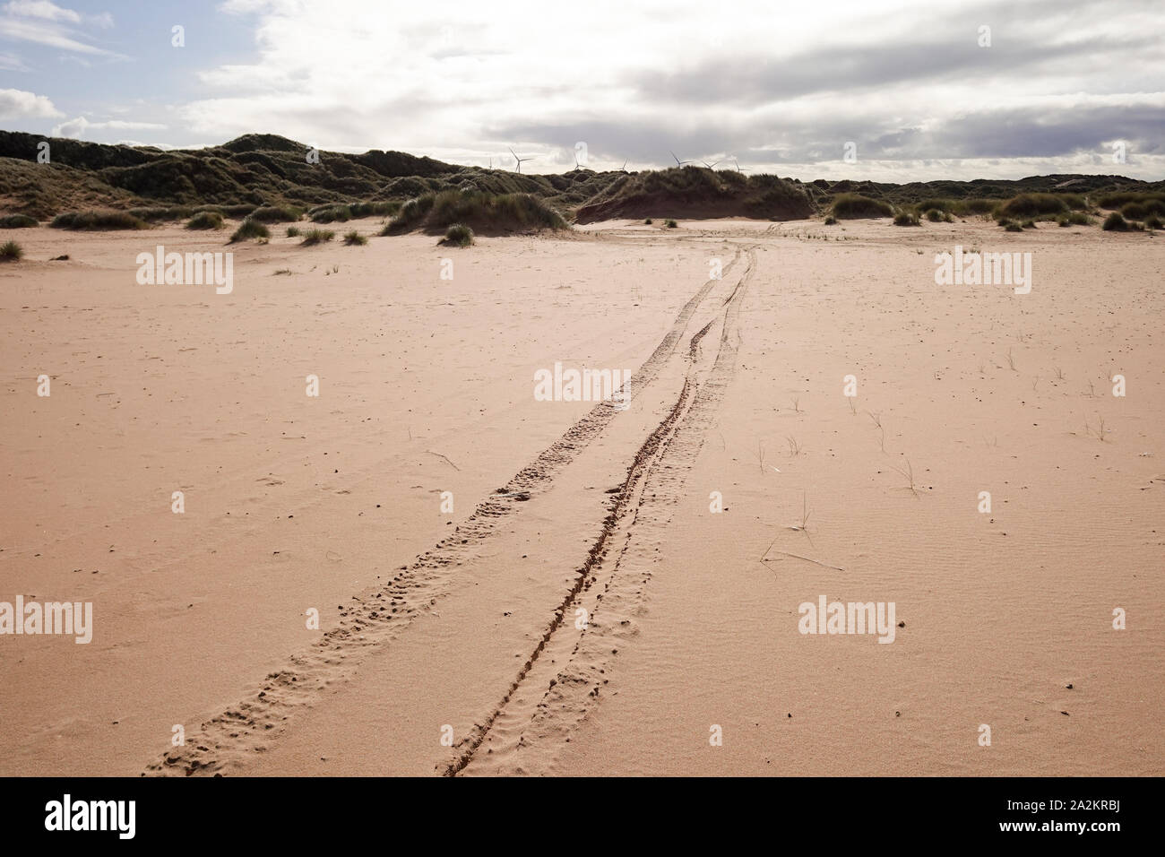 Dune di sabbia a Balmedie Beach Aberdeen Foto Stock
