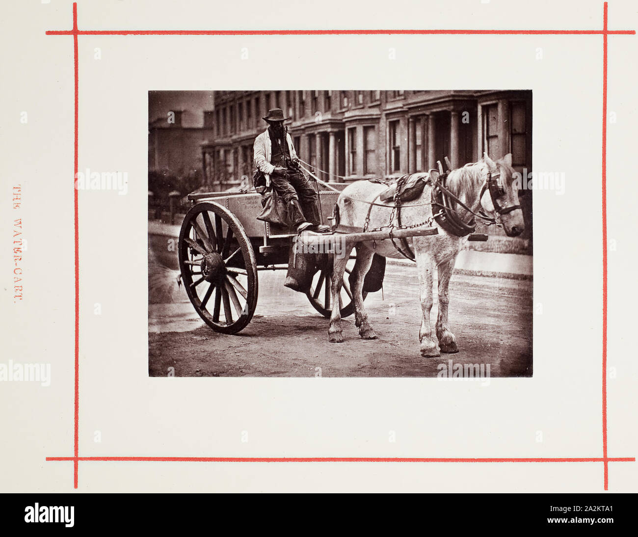 Il Water-Cart, 1877, John Thomson, scozzese, 1837-1921, Scozia, Woodburytype, dall'album "vita di strada a Londra Foto Stock