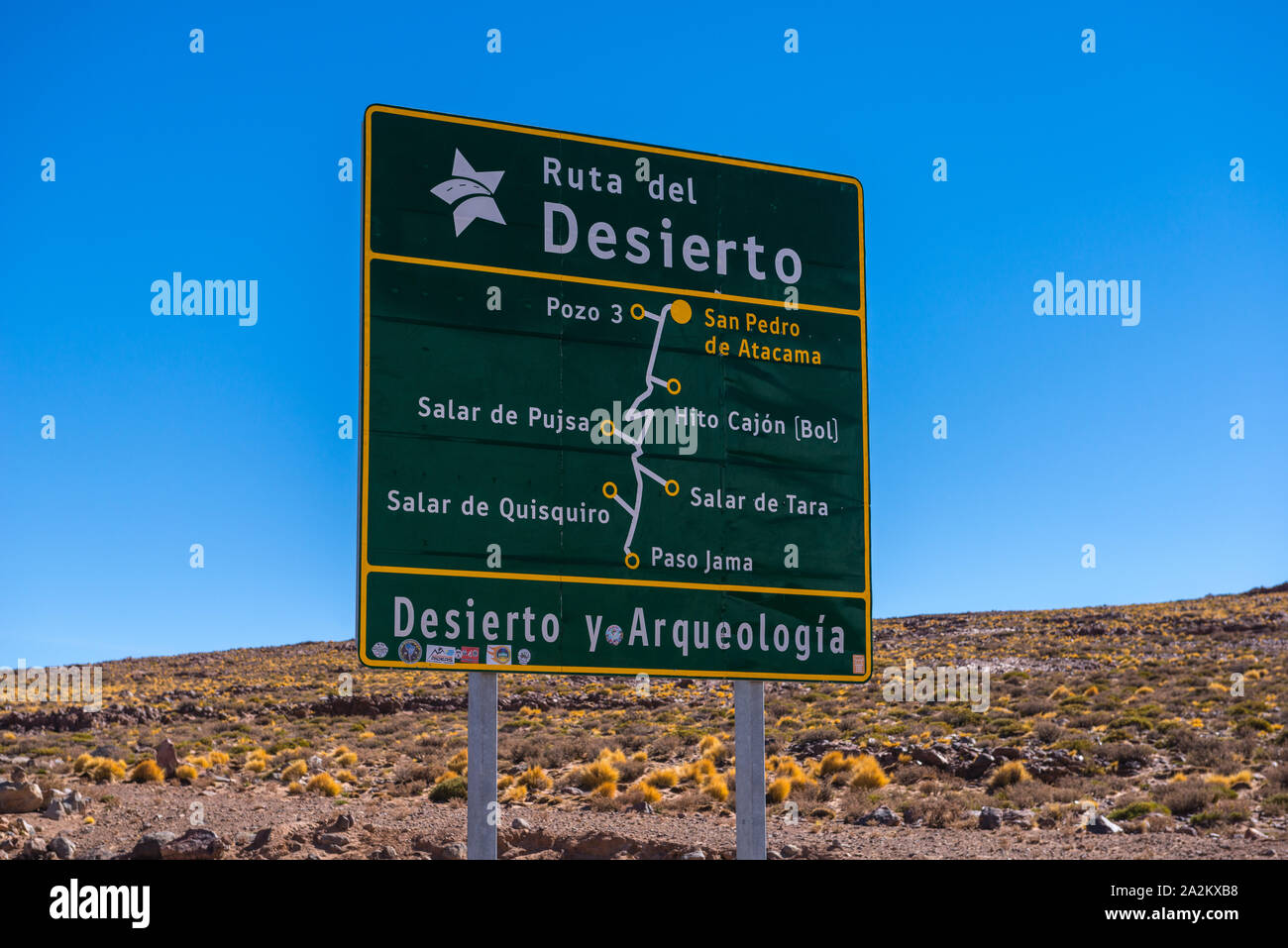 Lungo la strada nazionale da San Pedro de Atacama, Cile, per l'Argentina città di confine della Jama, Repubblica del Cile America Latina Foto Stock