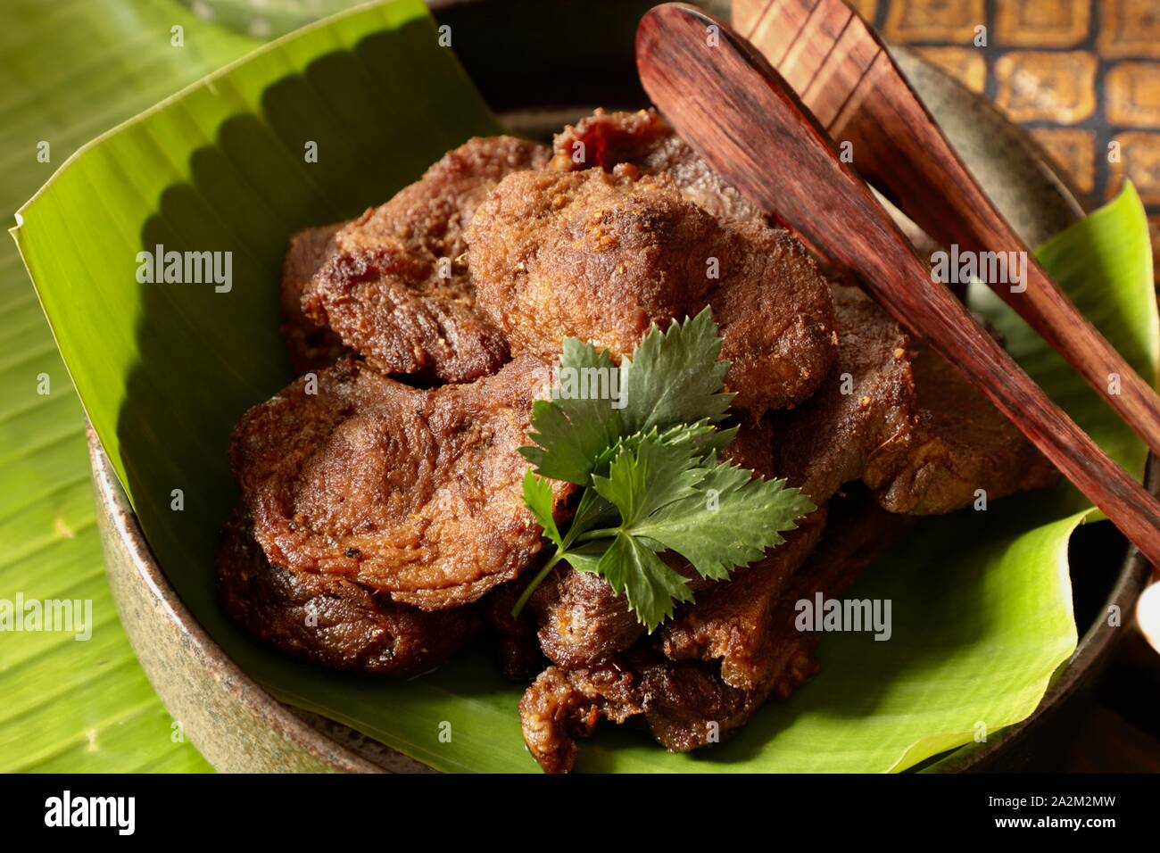 Empal. Javanese e Sundanese stile di carni bovine a scatti. Foto Stock