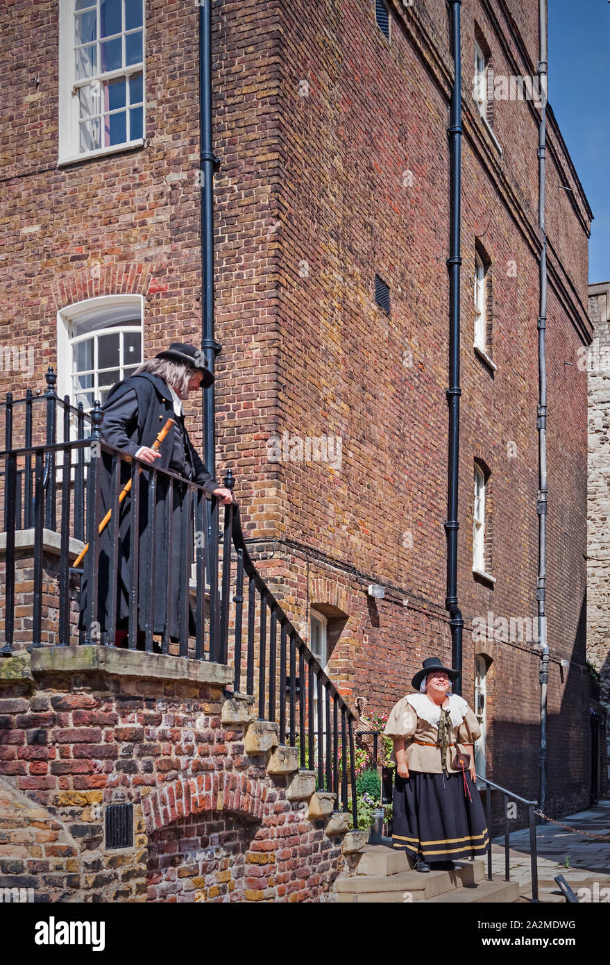 Gli attori nella Torre di Londra Foto Stock