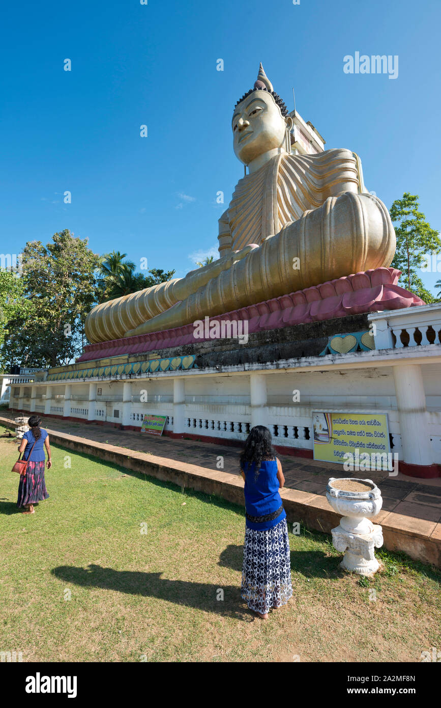 Sri Lanka, Provincia del Sud, Sud du Sri Lanka Süd, Sri Lanka, Sud Sri Lanka, tempio Dikwela Wewurukannala Vihara, Bouddha, Buddha Foto Stock