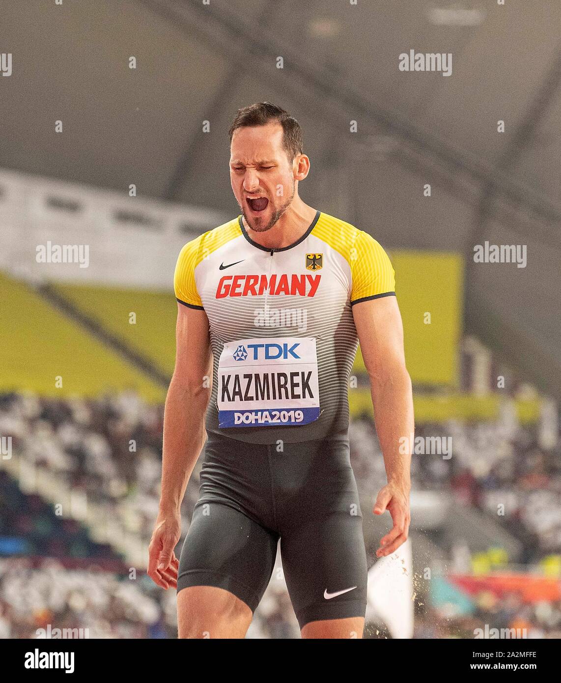 Kai KAZMIREK Germania frustrati salto in lungo decathlon di uomini su 02.10.2019 mondiali di atletica 2019 a Doha Qatar dal 27.09. 10.10.2019. Utilizzo di tutto il mondo Foto stock Alamy