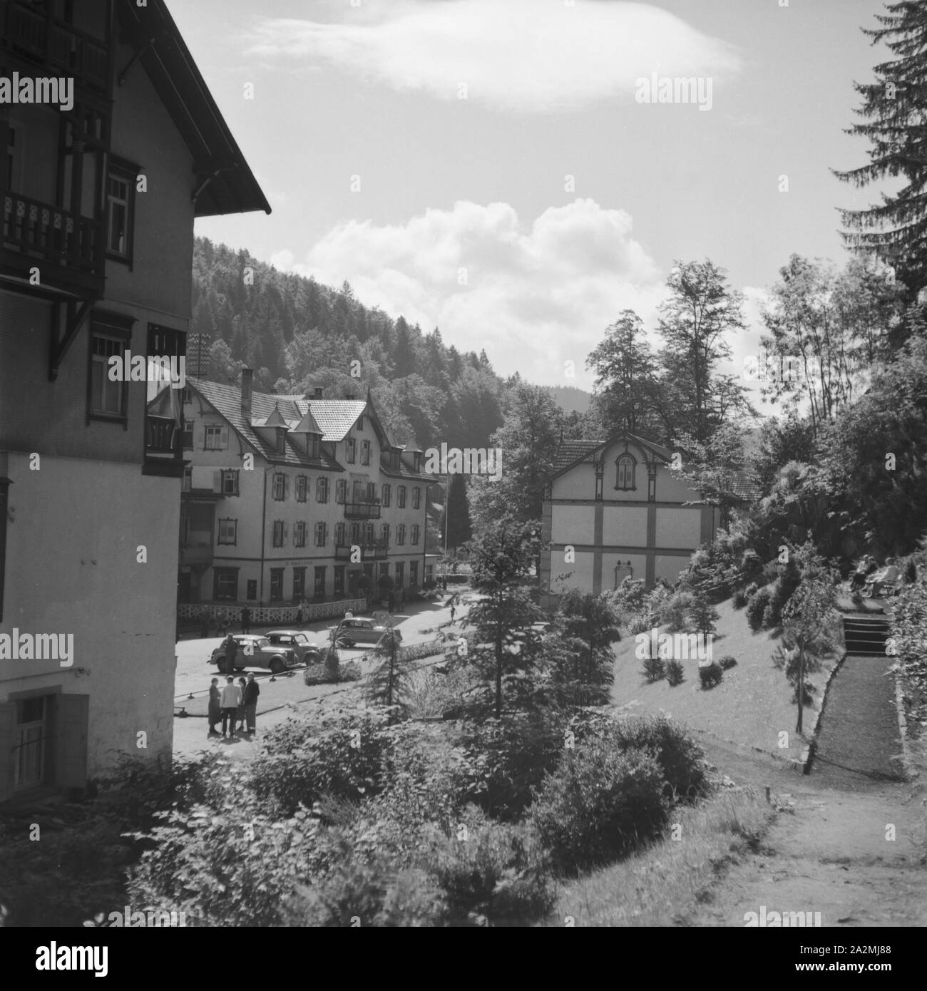 Kurhotels in einem Kurort, Deutschland 1930er Jahre. Spa hotel in una località termale, Germania 1930s. Foto Stock