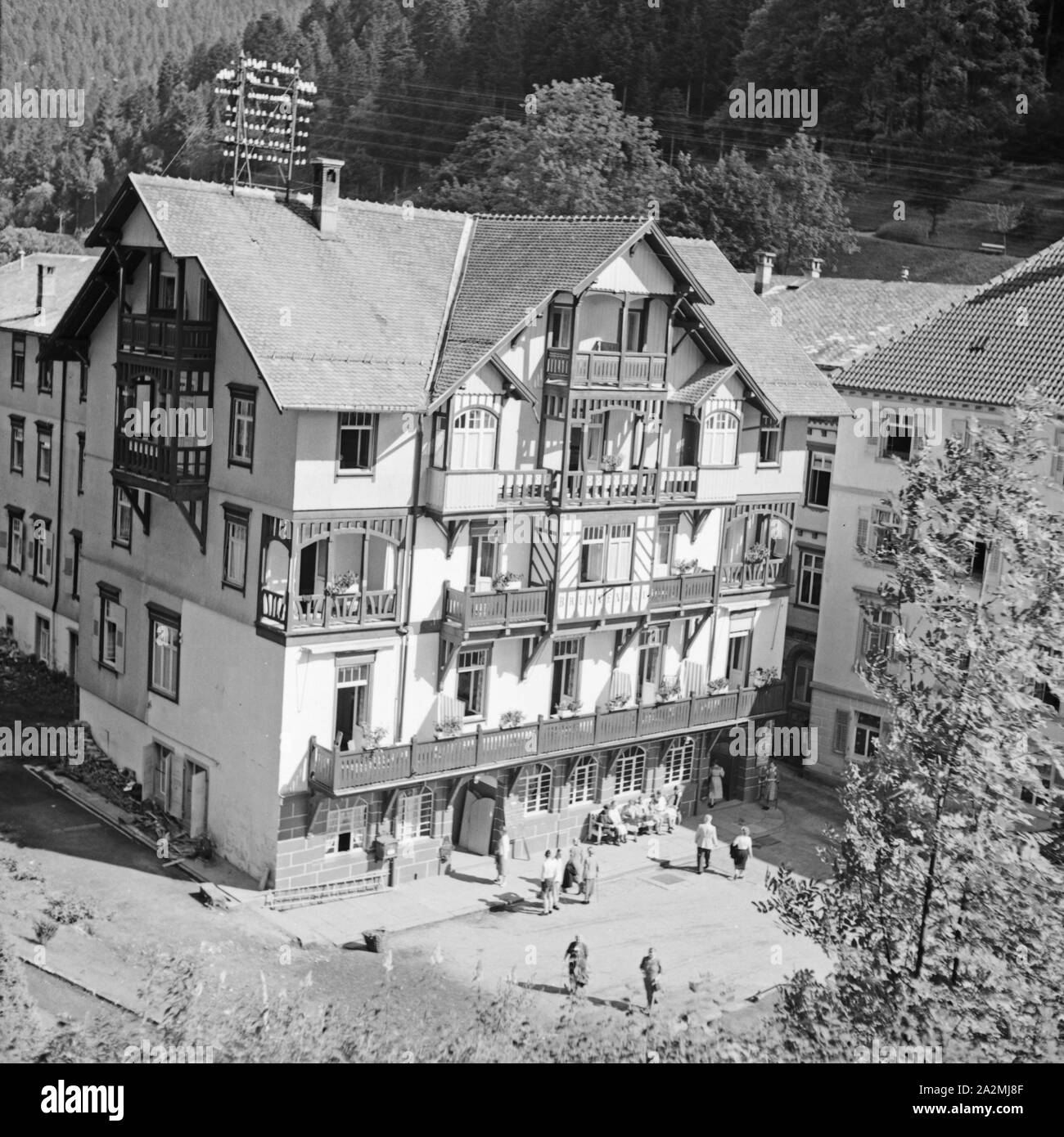 Kurhotels in einem Kurort, Deutschland 1930er Jahre. Spa hotel in una località termale, Germania 1930s. Foto Stock