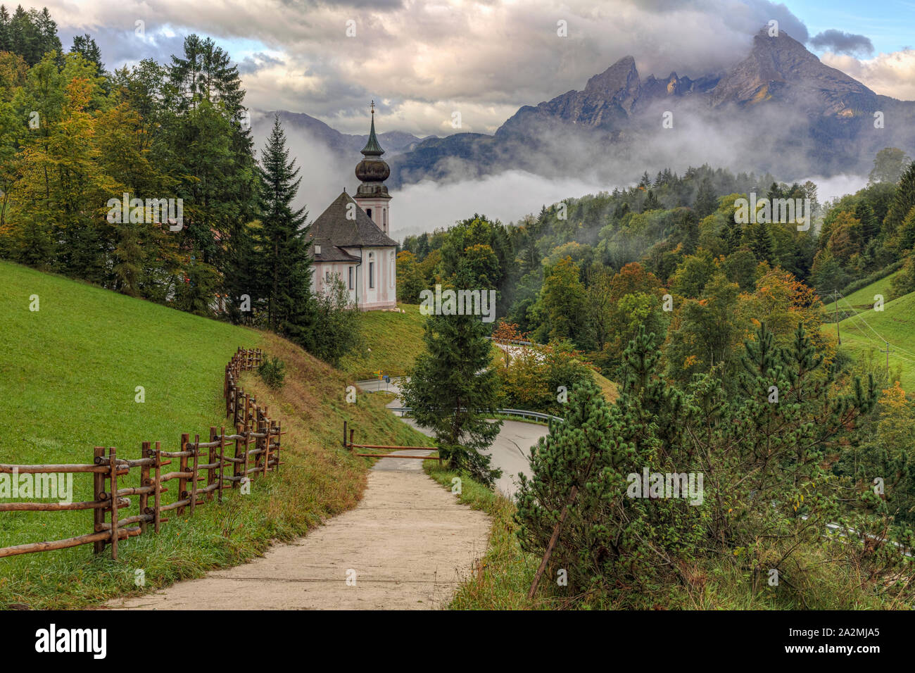 Maria Gern, Berchtesgaden, Baviera, Germania, Europa Foto Stock