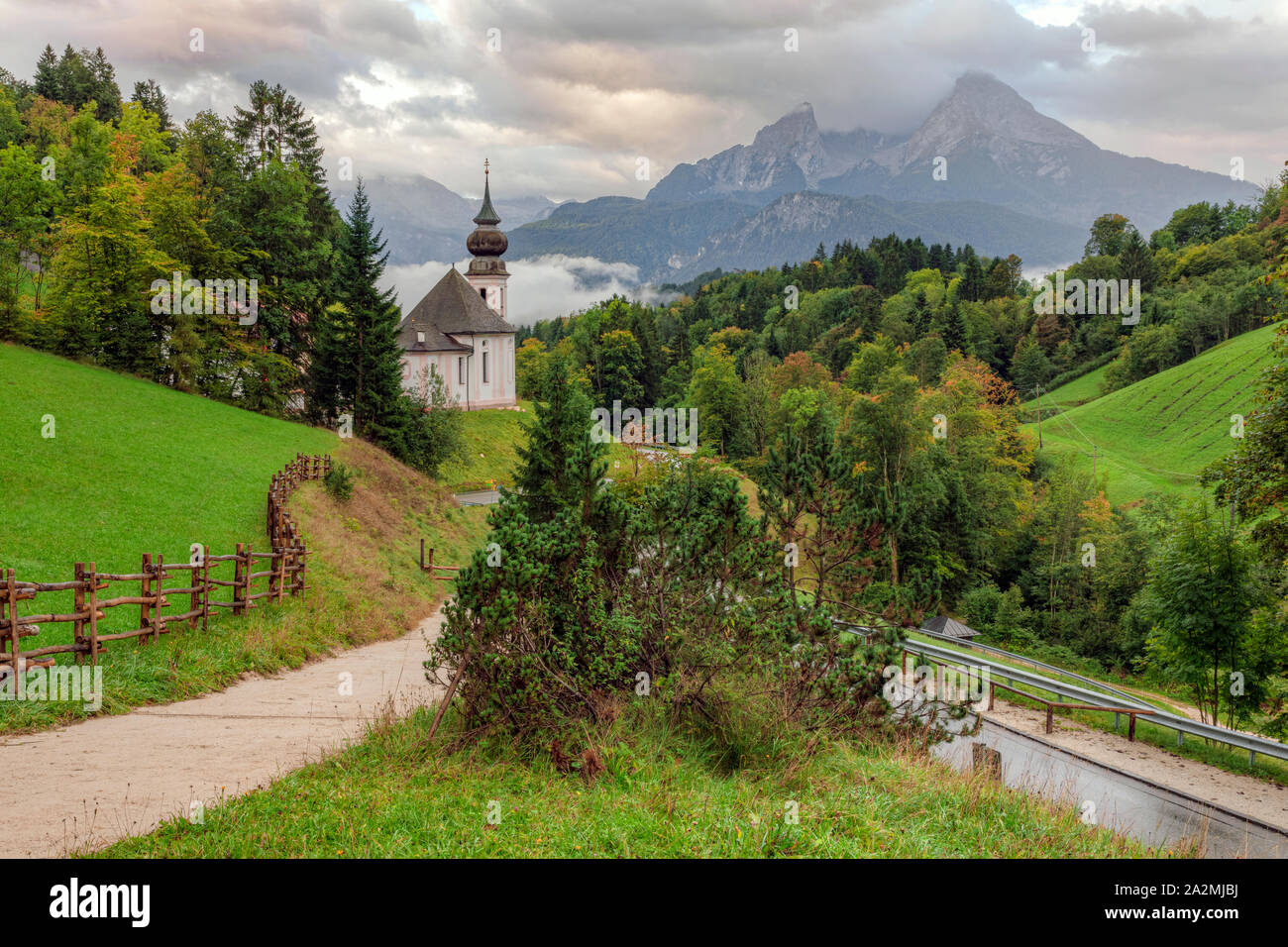 Maria Gern, Berchtesgaden, Baviera, Germania, Europa Foto Stock