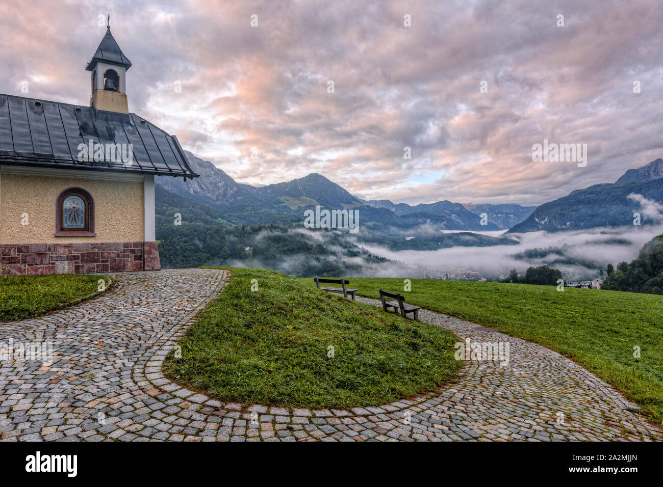 Kirchleitnkapelle, Berchtesgaden, Baviera, Germania, Europa Foto Stock