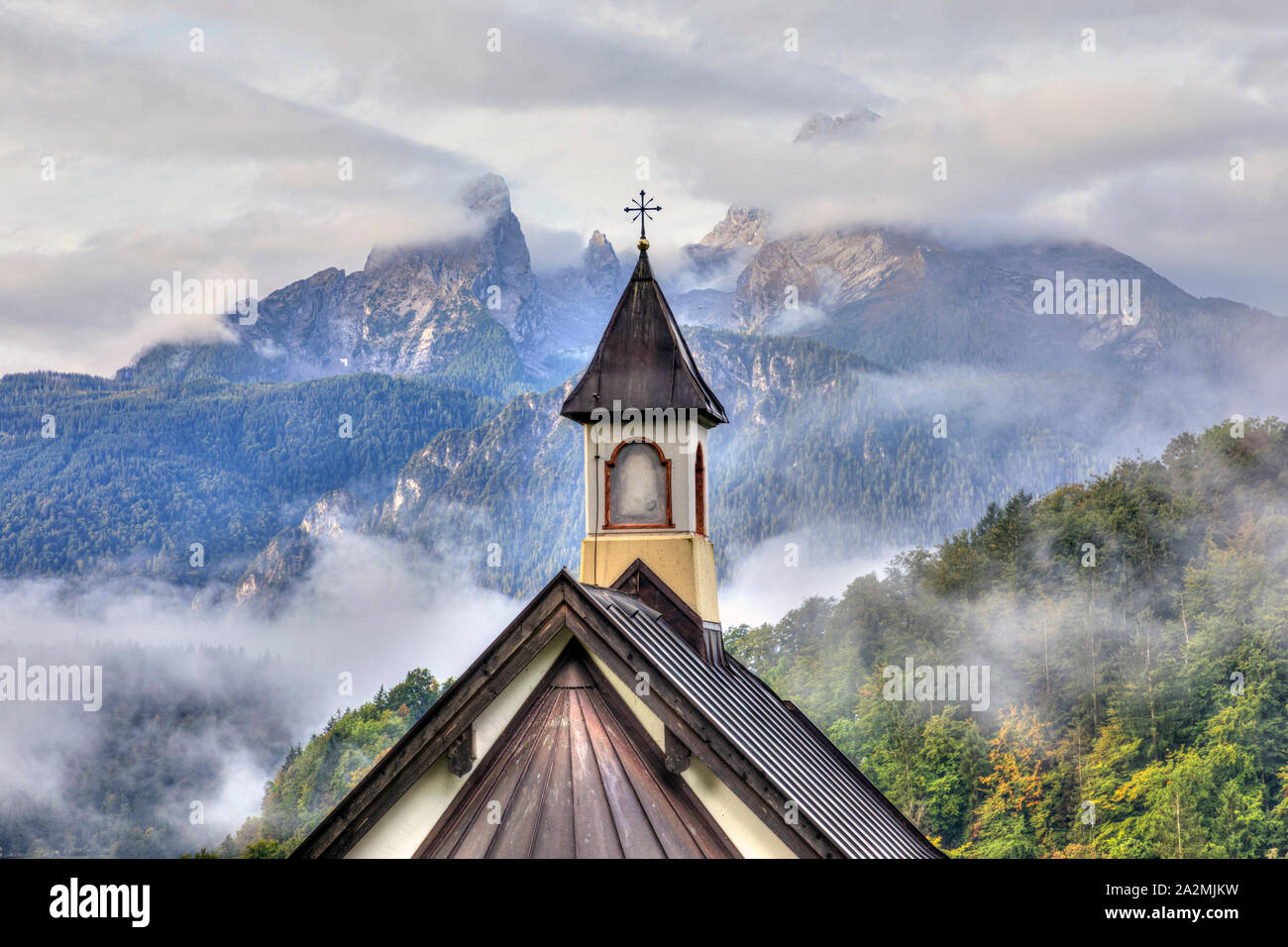 Kirchleitnkapelle, Berchtesgaden, Baviera, Germania, Europa Foto Stock