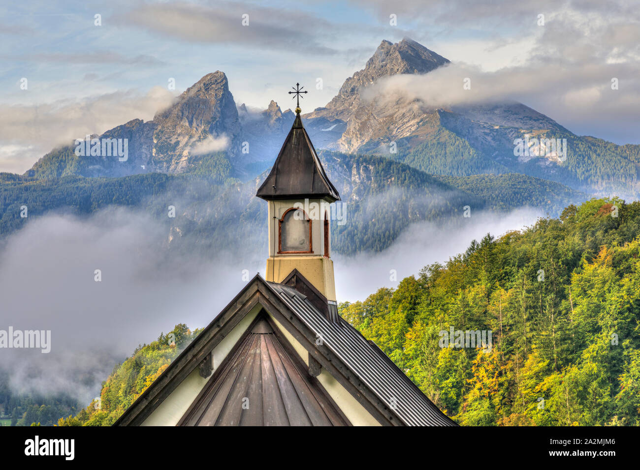 Kirchleitnkapelle, Berchtesgaden, Baviera, Germania, Europa Foto Stock