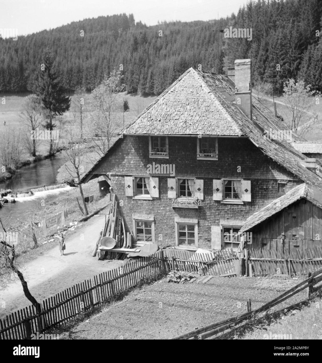 Ein Ausflug in den Südschwarzwald, Deutsches Reich 1930er Jahre. Un viaggio per la Foresta Nera meridionale, Germania 1930s. Foto Stock