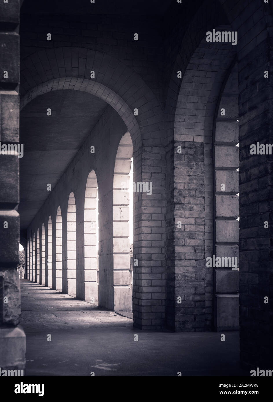 La pressione atmosferica Brompton Cemetery in Kensington, Londra, Regno Unito, Foto Stock