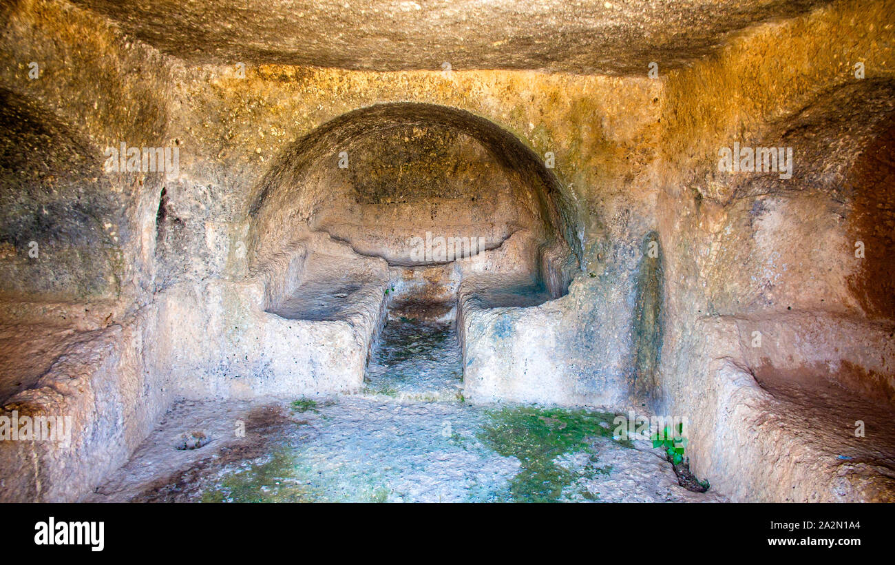 Rovine di Pirin. Perre antik kenti, una piccola cittadina di Commagene unito. Adiyaman. Turchia Foto Stock