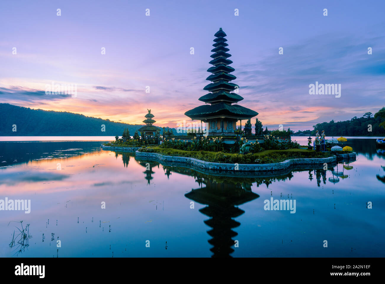 Pura Ulun Danu Beratan tempio a Bali Foto Stock