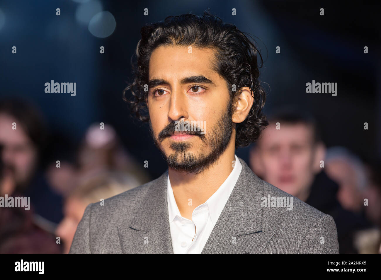 Dev Patel alla storia personale di David Copperfield Premiere, London, Regno Unito - 02 Ott 2019 Foto Stock
