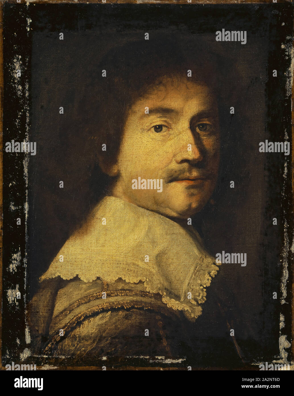 A mezza lunghezza Ritratto di un giovane uomo, olio su tela, 50 x 40 cm, senza contrassegno, Ferdinand Bol, (l'arte / stile di), Dordrecht 1616-1680 Amsterdam Foto Stock