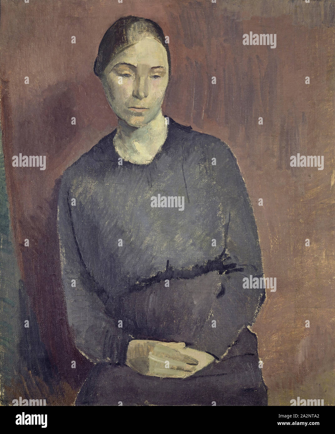 Ritratto di una donna (Frau Isch), attorno al 1915, olio su tela 85,5 x 71 cm, senza firma, Franz Marent, Basilea 1895-1918 Basel Foto Stock