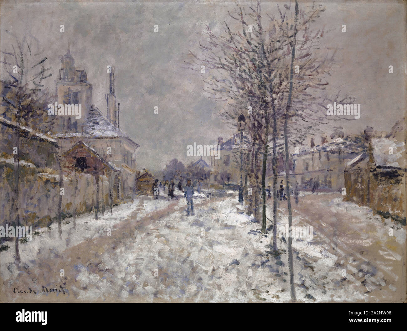 Le Boulevard de Pontoise à Argenteuil, Neige, 1875, olio su tela 60,2 x 81,2 cm, firmato in basso a sinistra: Claude Monet, Claude Monet, Parigi 1840-1926 Giverny Foto Stock