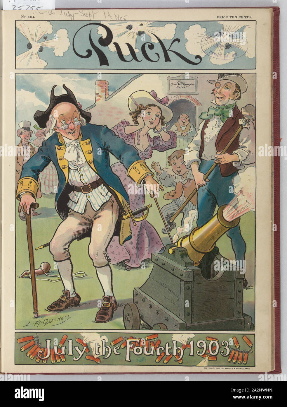 Puck Luglio il quarto 1903 / L.M. Glackens. Foto Stock