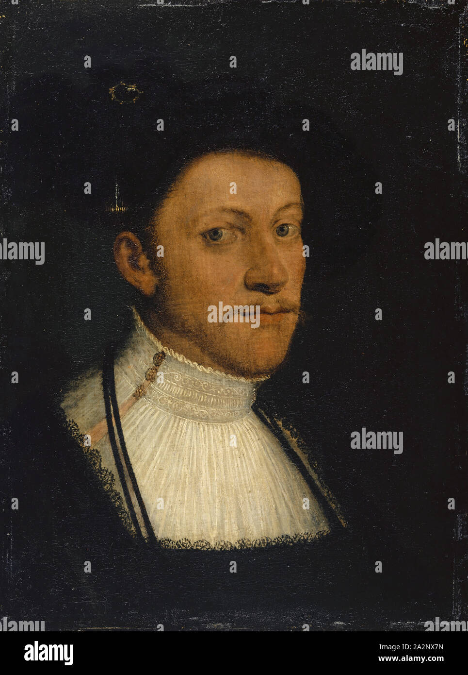 Ritratto di Filippo il magnanimo di Hesse, olio su tela montata su legno di conifera, 52 x 39 cm, non segnato, Christoph Amberger, (l'arte / stile di), um 1505-1561/62 Augsburg Foto Stock