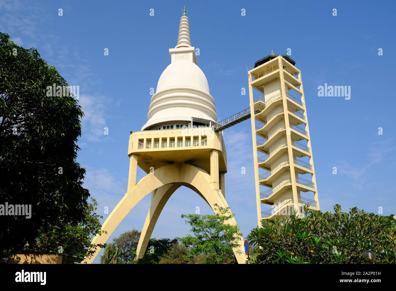 Nello Sri Lanka Colombo Sambodhi Chaithya tempio Buddista complessa Foto Stock