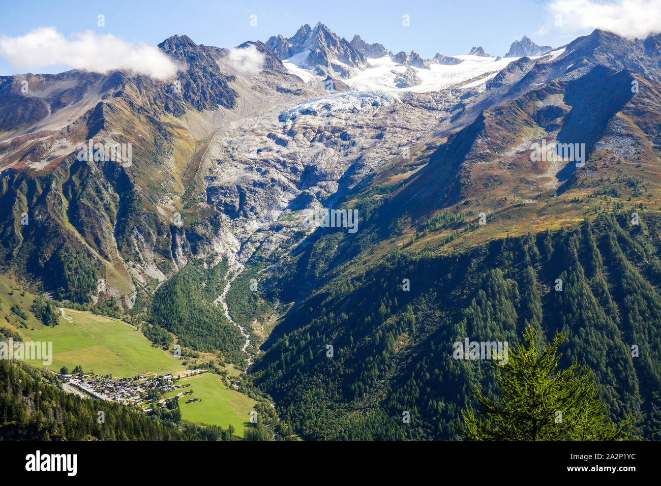 Chamonix aiguilles visto da argentiere chamonix mont blanc immagini e ...