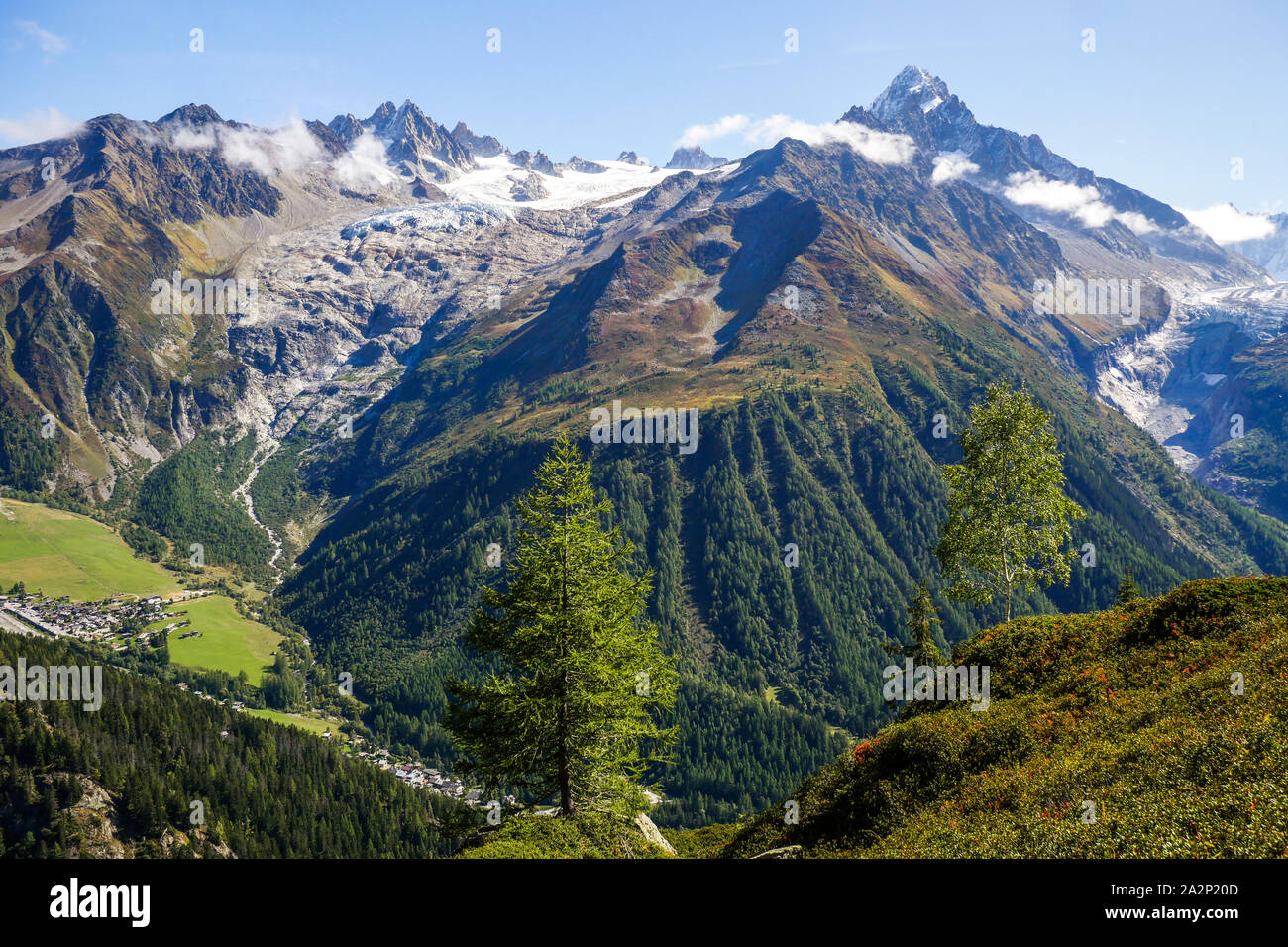 Chamonix aiguilles visto da argentiere chamonix mont blanc immagini e ...