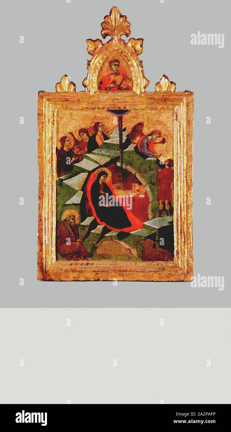 Scuola di Venezia, Italiano, Natività, c. 1330, tempera su pannello in legno, incorniciato: 19 1/4 × 11 × 1 3/4 pollici (48,9 × 27,9 × 4,4 cm Foto Stock Scuola di Venezia, Italiano, Natività, c. 1330, tempera su pannello in legno, incorniciato: 19 1/4 × 11 × 1 3/4 pollici (48,9 × 27,9 × 4,4 cm Foto Stock