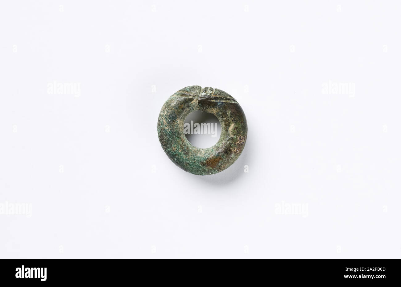 Etrusca, anello, 7th/VI secolo A.C. (?), bronzo diam: 2,2 cm Foto Stock