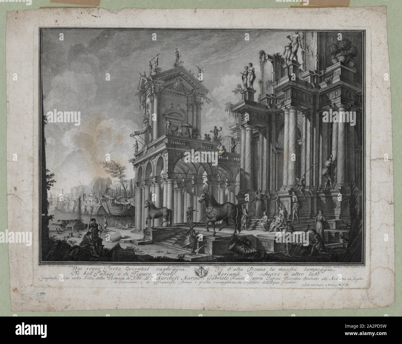 Qui regio porto vagheggia orientali, ve d'alt Donna la maesta lampeggia Foto Stock