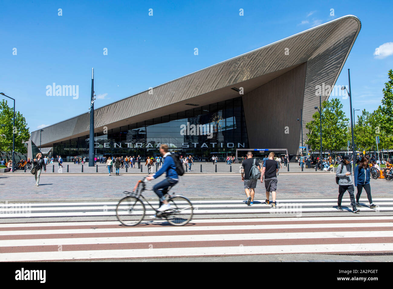 Stazione centrale di Rotterdam, Centraal, stazione Hall, Paesi Bassi, Foto Stock