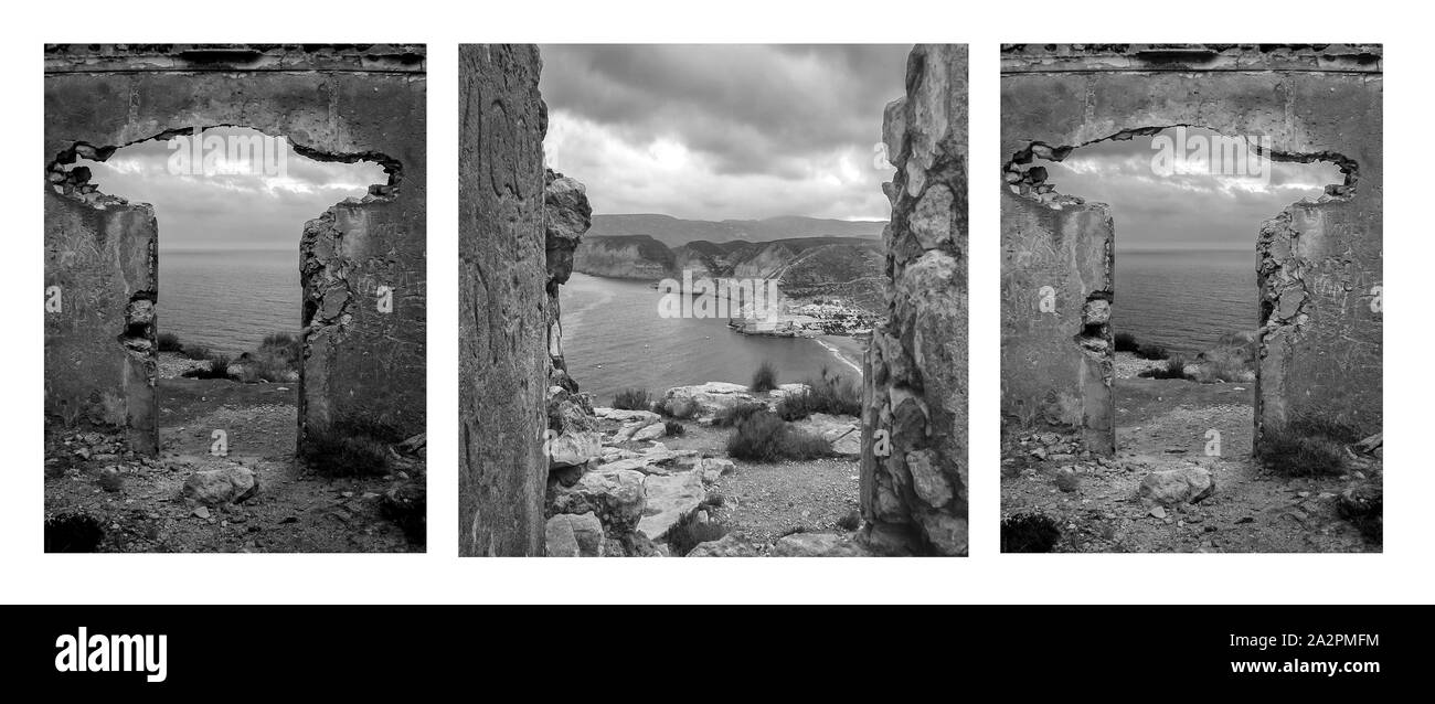 Due finestre per il mare Foto Stock